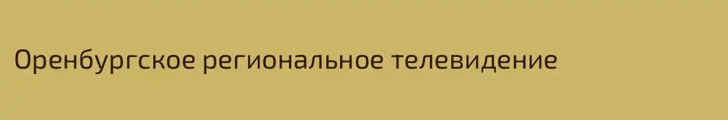 Оренбургское региональное телевидение